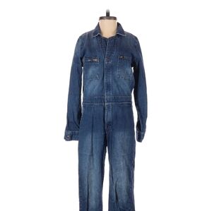 Lee Women's Blue Denim Long-Sleeve Overalls